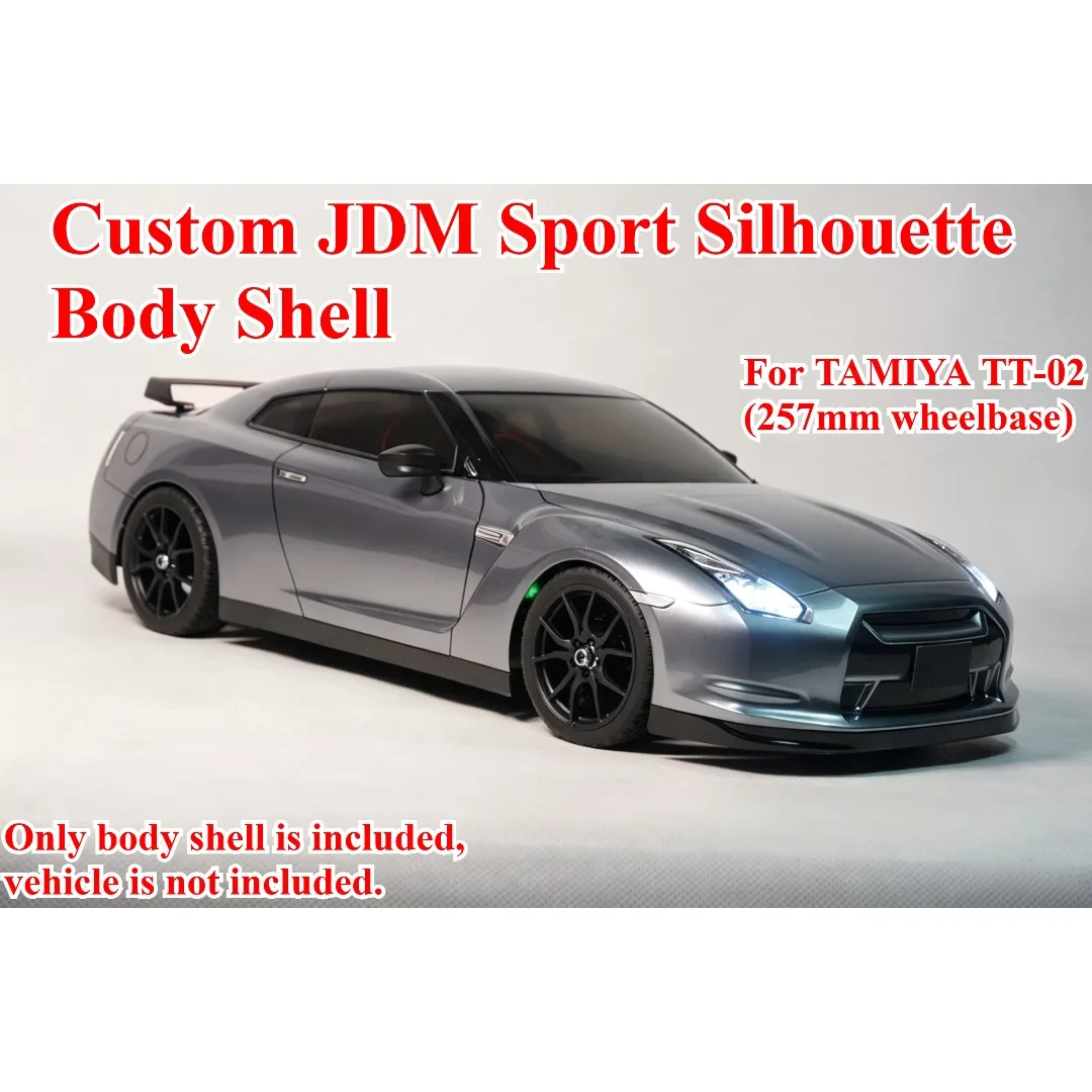 Custom DIY Classic JDM RC Sports Drift Car Silhouette Body Shell For 1/10 TAMIYA TT02 Exterior Appearance Upgrade Accessories
