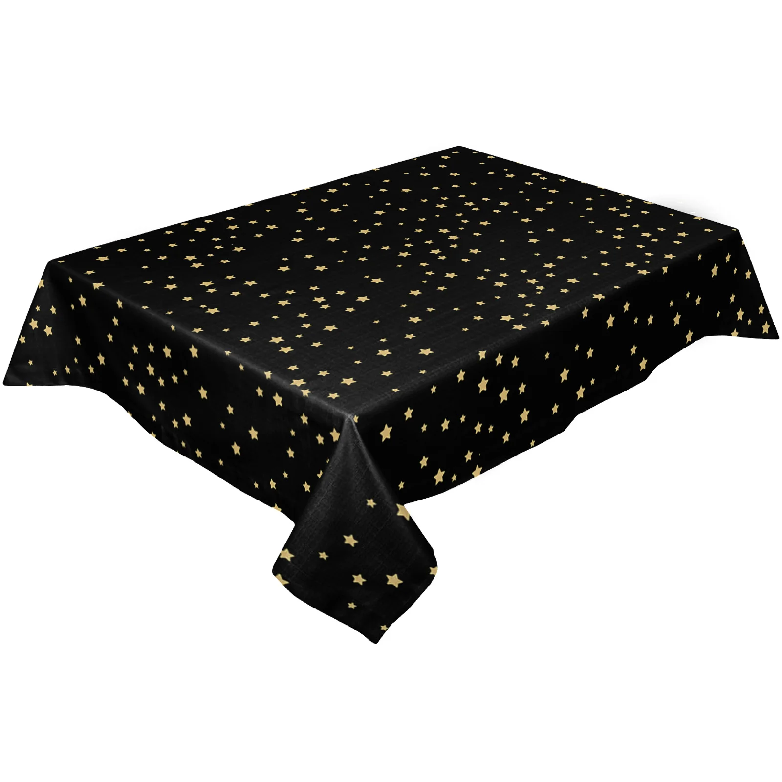 Star Black Table Cloth Waterproof Dining Tablecloth for Table Kitchen Decorative Coffee Cuisine Party Table Cover