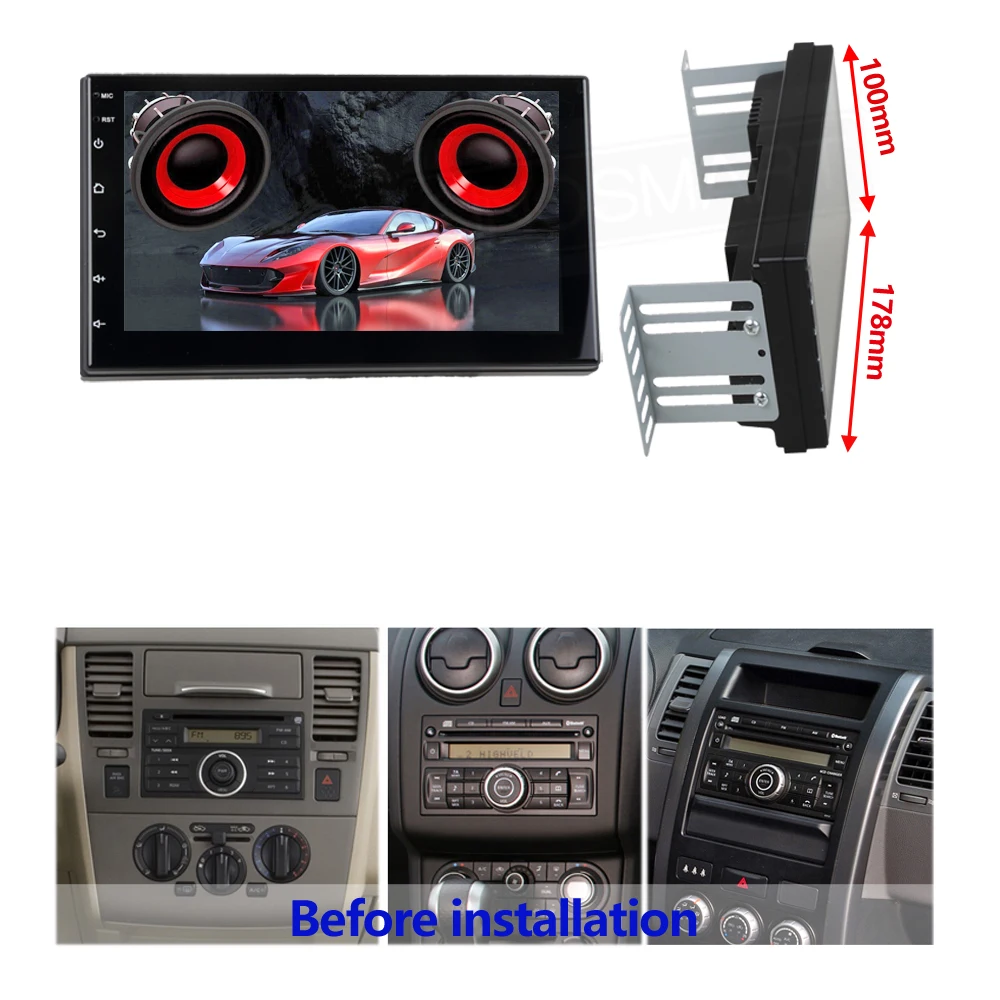 Sinosmart Car GPS Navigation Radio Multimedia Player 7 Inch Universal for Nissan PALADIN 2005-2011