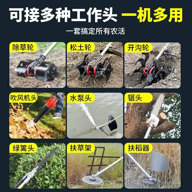 Household Garden Electric Lawn Mower 220V Plug-in, High Power Grass Trimmer Weeding Cutting Tool