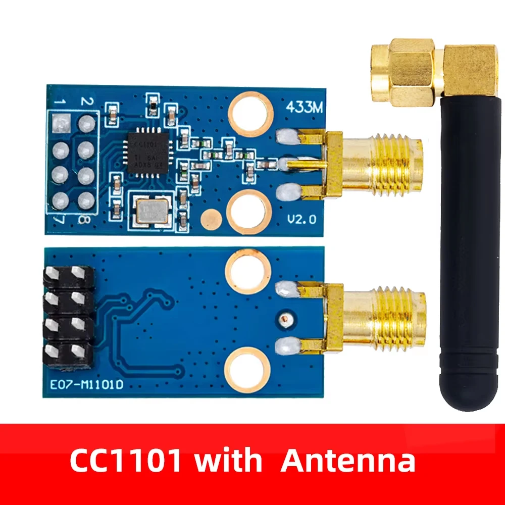 Jevina CC1101 868 MHz Draadloze Transceiver – Met GFSK/ASK/MSK, Instelbare Datasnelheid, Groene Print