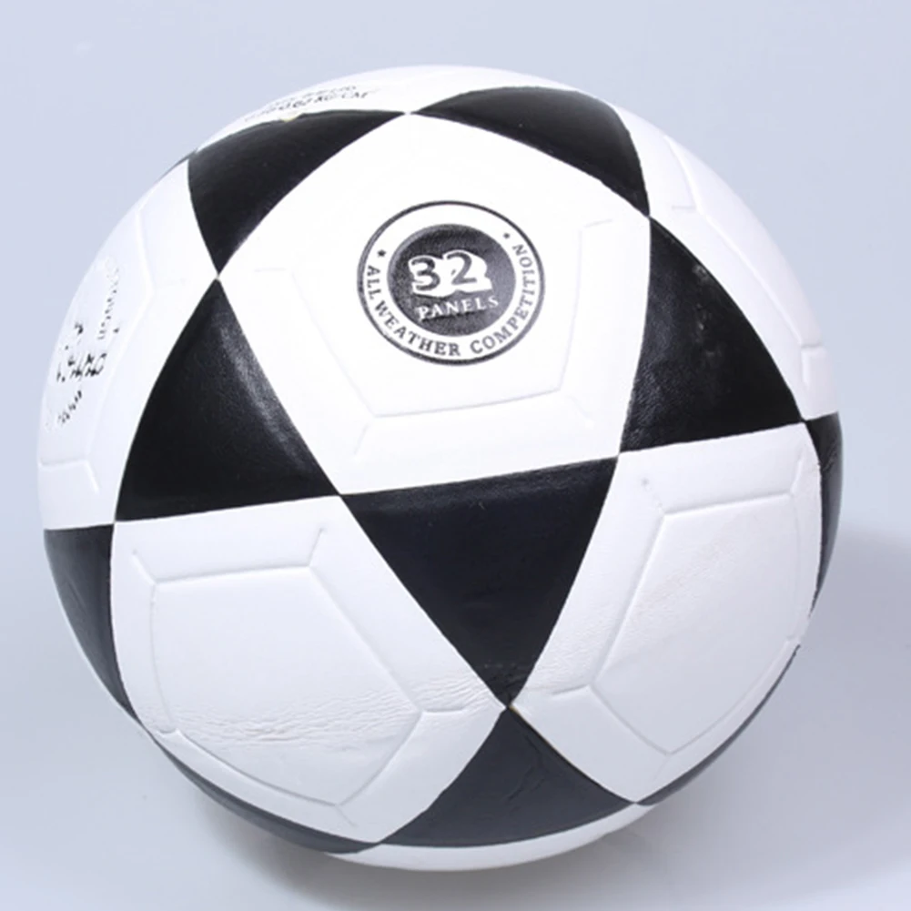 آلة تدريب كرة القدم ، مسابقة مدرسية مخيطة ، طباعة مثلث أسود للشباب ، حجم 5 #5