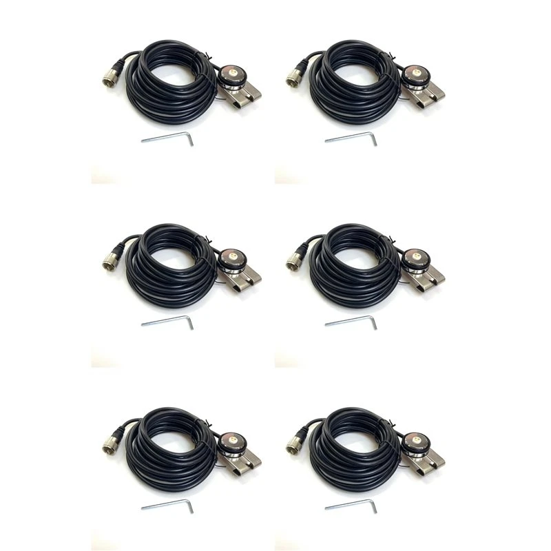 6X N-2 5M NMO To PL259 RG-58 Coax Cable Antenna Cable NMO Mount For Car Truck Amateur Radio Car Radio Antenna Cable