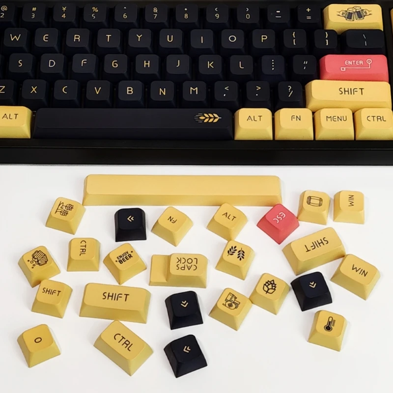 Thick PBT Dye SUB XDA Keycaps 134 Keys Keycap Craft Brew For 61/64/68/84/87/96