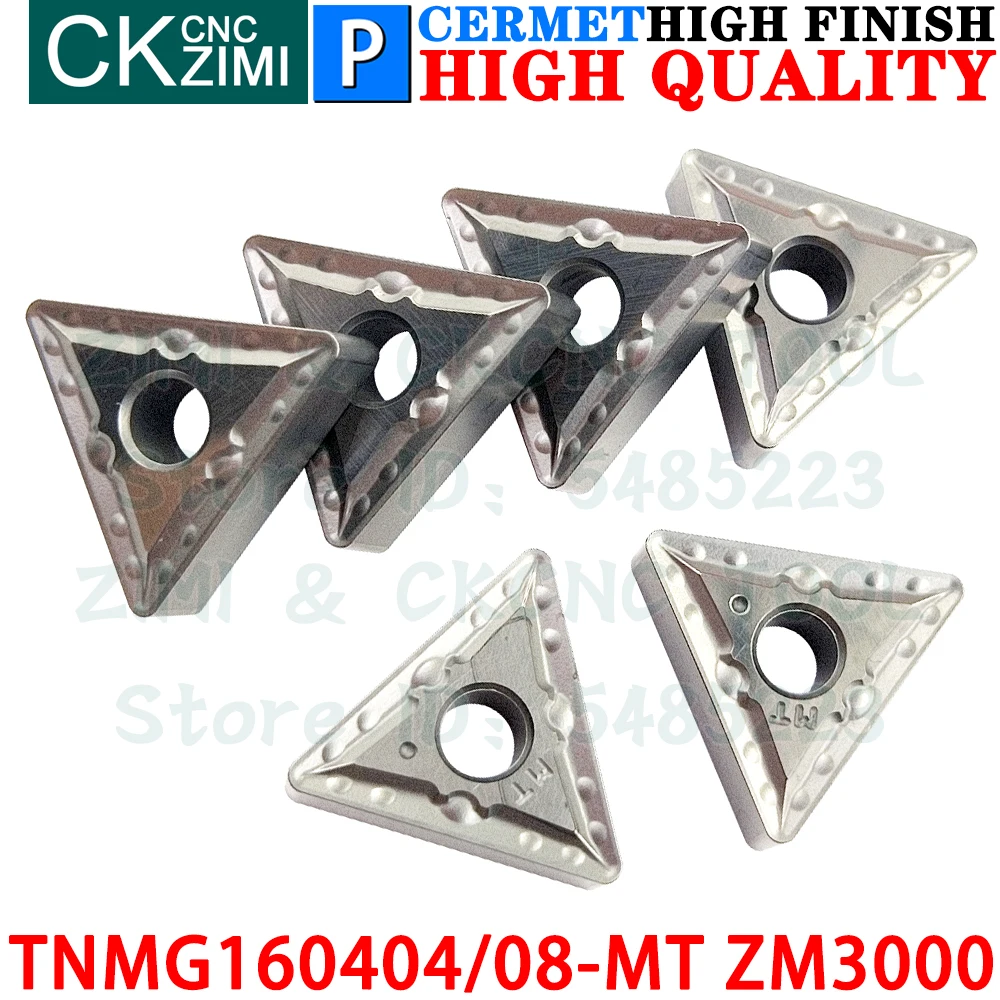 TNMG160404-MT ZM3000 TNMG160408-MT ZM3000 كربيد إدراج Cermet تحول إدراج أدوات أدوات مخرطة معدنية باستخدام الحاسب الآلي TNMG 1604 للصلب