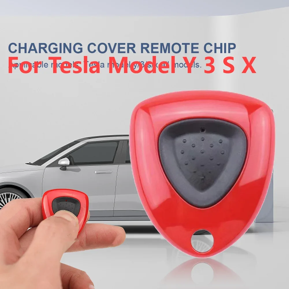 테슬라 모델 3 Y S X용 충전 리모컨 커버, 오픈 단추 충전기 파일 오프닝 커버, 포트 키 칩 액세서리
