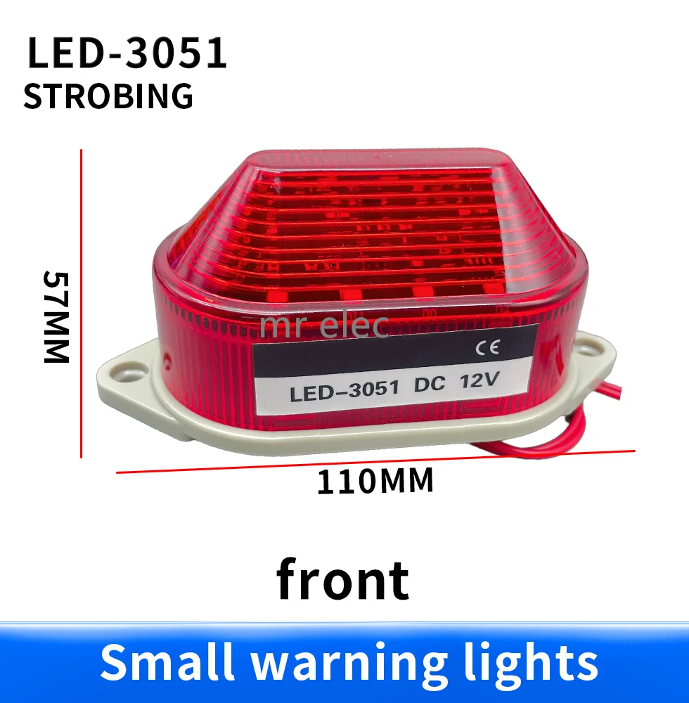 LED-3051 flash Strobe Signal Warning light  12V 24V 220V Indicator light LED Lamp small Flashing Light Security Alarm