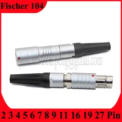 For Fischer S104 M16 2F 2 3 4 5 6 7 8 10 12 14 16Pin Waterproof IP68 Push-pull Self-locking Free Plug And Socket Round Connector