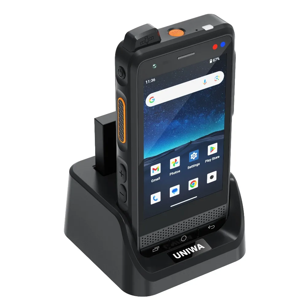 UNIWA F400 Rugged PDA 4G Global Public Network Walkie-Talkie Zello Phone Android15 Detachable 4350mAh 4.0“ NFC Add Charging Dock