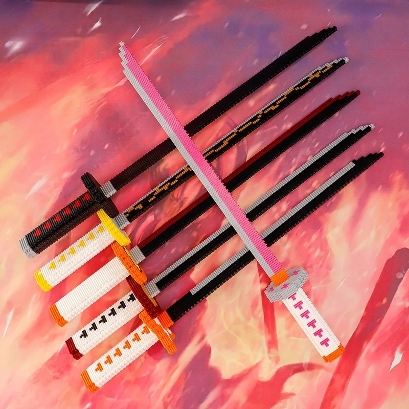 2026 New Best-selling Samurai Series Building Block Knives, Boys Assemble Small Toys, Gifts, Desktop Ornaments, Birthday Gifts.