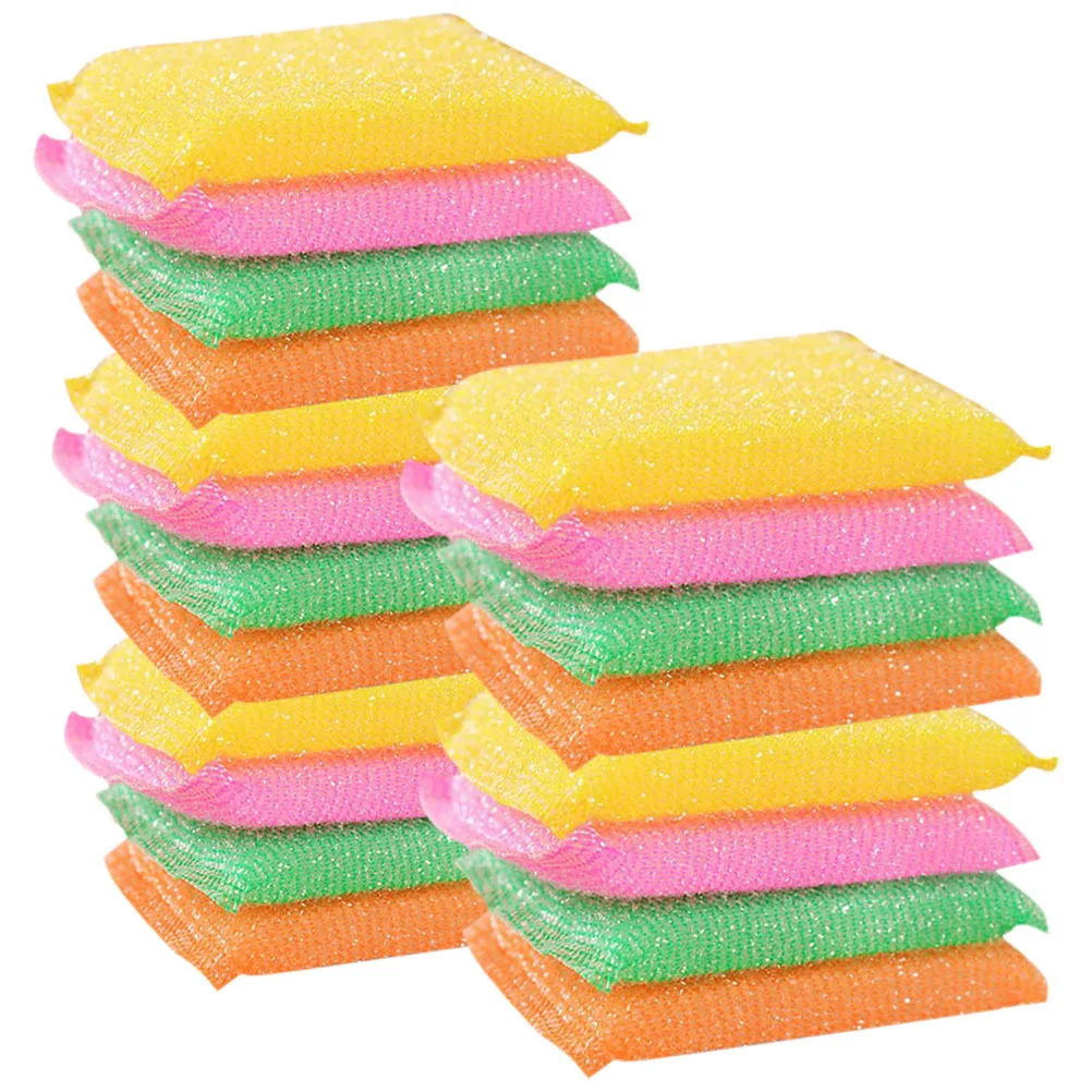 

20pcs Dish Sponge Kitchen Scrubbers Non Scratch Cleaning Sponge Pot Scrubbers Reusable Scouring Pads For Daily Dishwashing