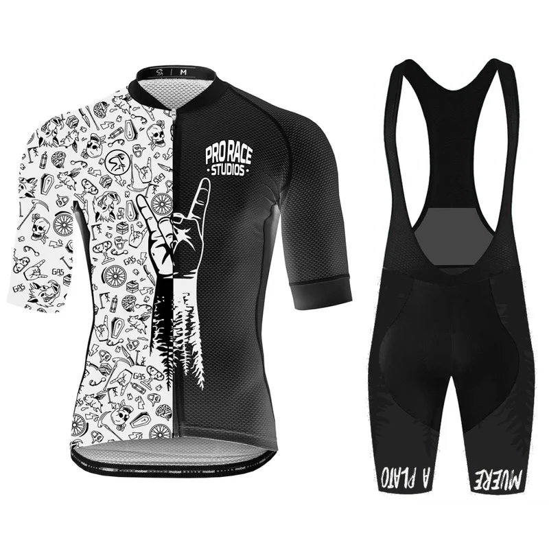 Maillot de Ciclismo de carreras profesionales para hombre, conjunto de ropa de bicicleta de montaña transpirable para exteriores, Fluor de verano