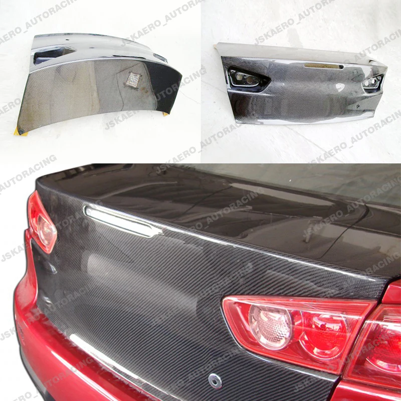 

For Mitsubishi Evolution EVO x 10 Rear Trunk Bootlid Carbon Fiber BootLid car BodyKits