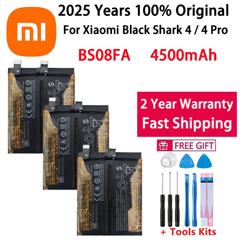 

Сменный аккумулятор BS08FA для Xiaomi Black Shark 4 Pro 4Pro/4S Pro 4SPro PRS-H0 PRS-A0 5RS KSR-A0 2025 лет