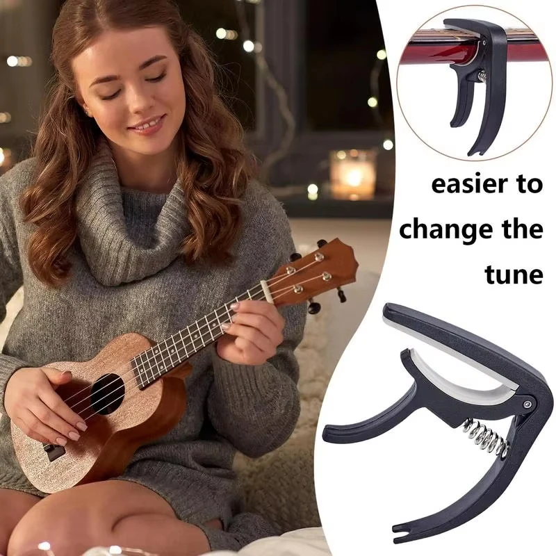 Portable Plastic Guitar Capo For  Acoustic Classic Electric Guitarra Tuning Clamp Musical Instrument Accessories Black