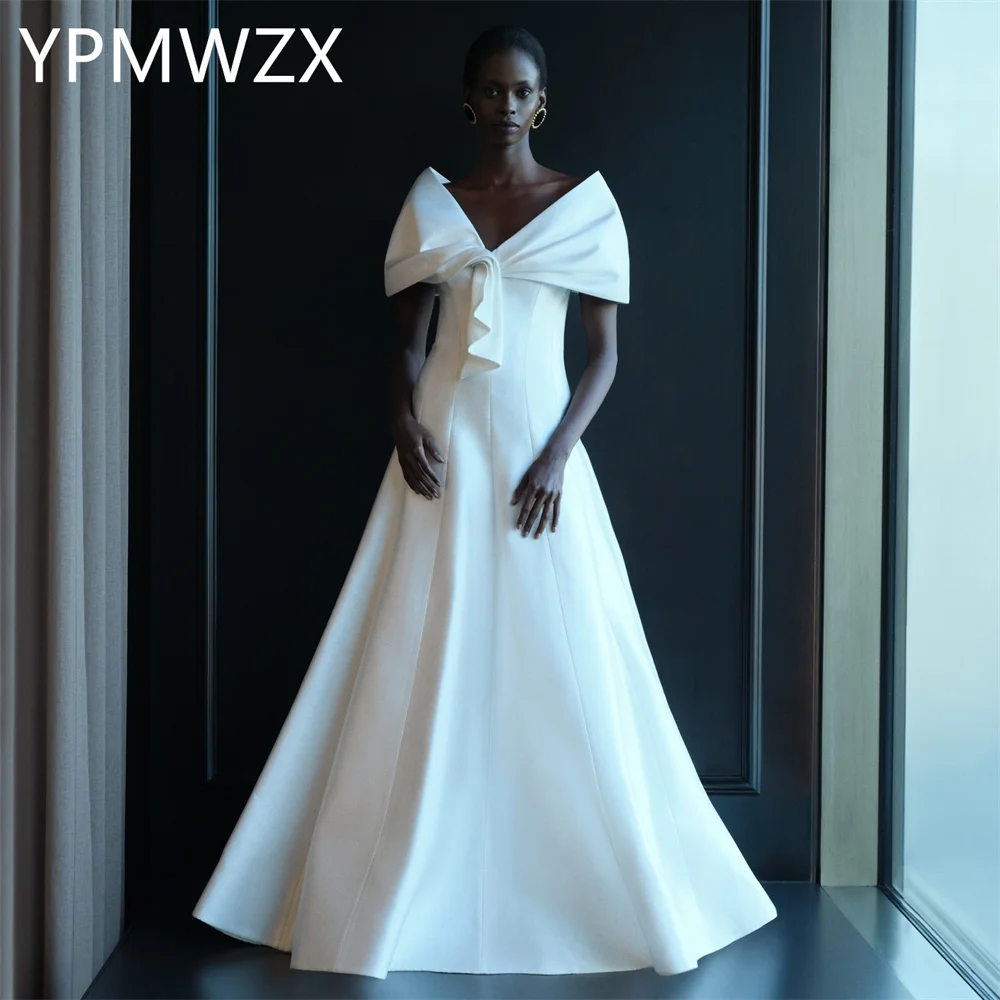 

Customized Evening Dress Party Occasion Formal Prom Gown YPMWZX V-neck A-line Floor Length Skirts Bespoke es