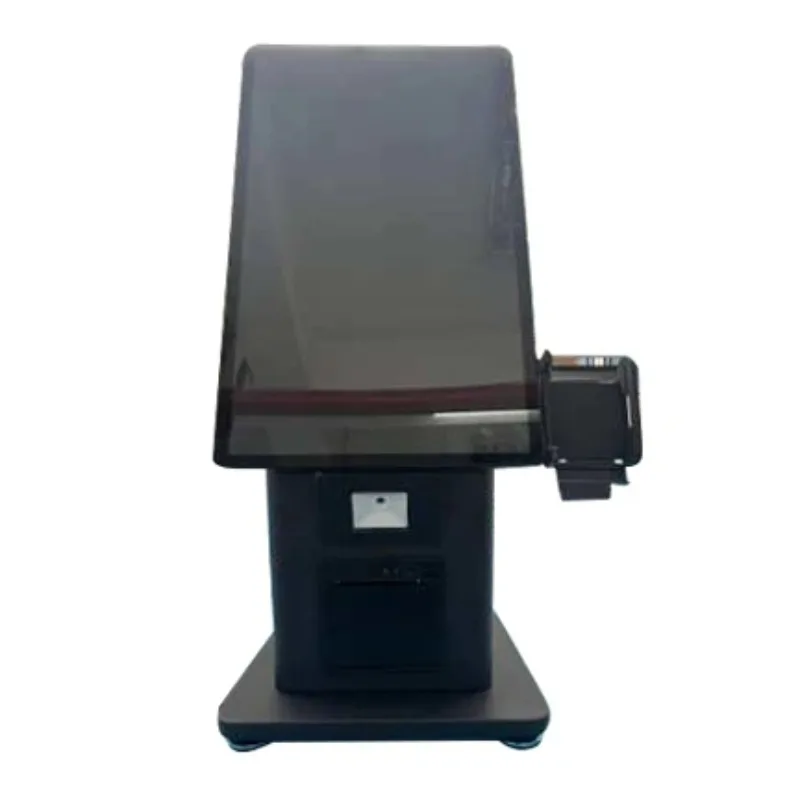 Monitor LCD per chiosco di pagamento POS per montaggio a parete da 27 pollici con Rk3568 4+32 GB Rom, stampante, lettore di schede