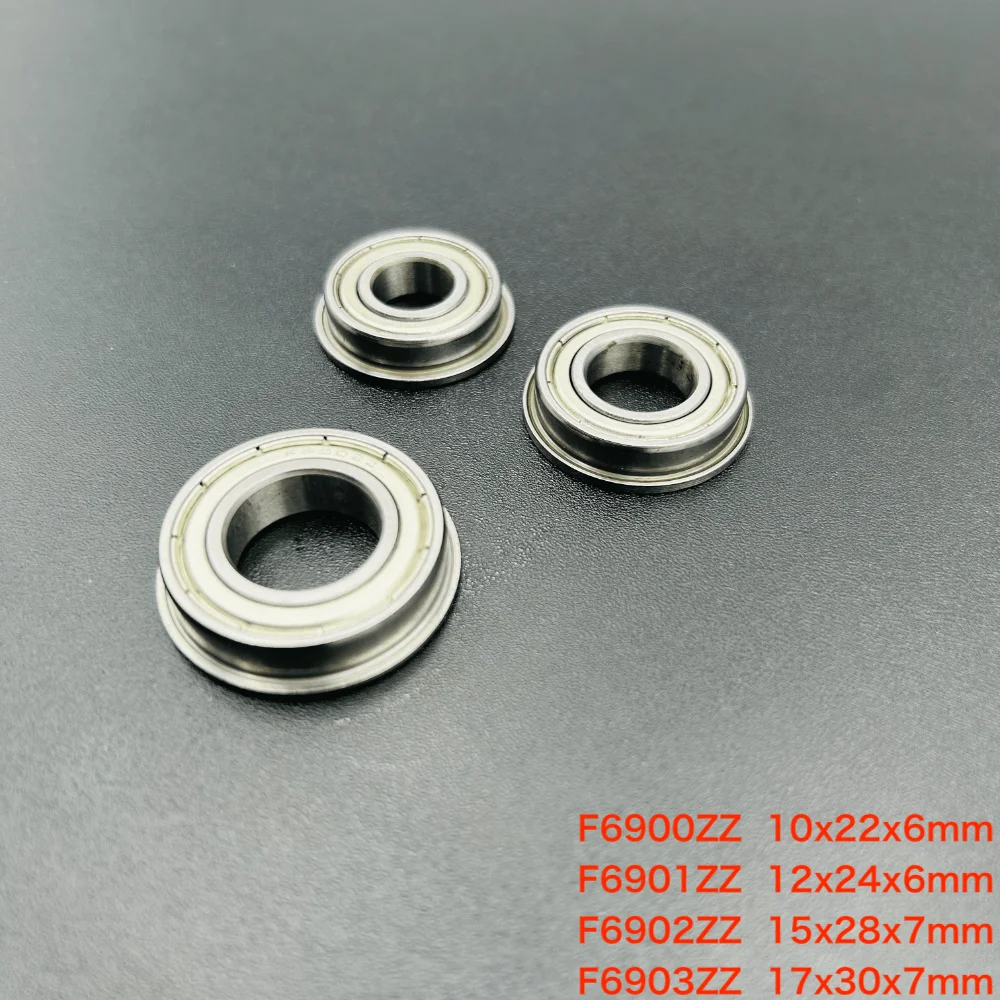 15/20Pcs/Lot F6900ZZ , F6901ZZ , F6902ZZ , F6903ZZ Metal Shield Thin Wall Flange Deep Groove Ball Miniature Bearing