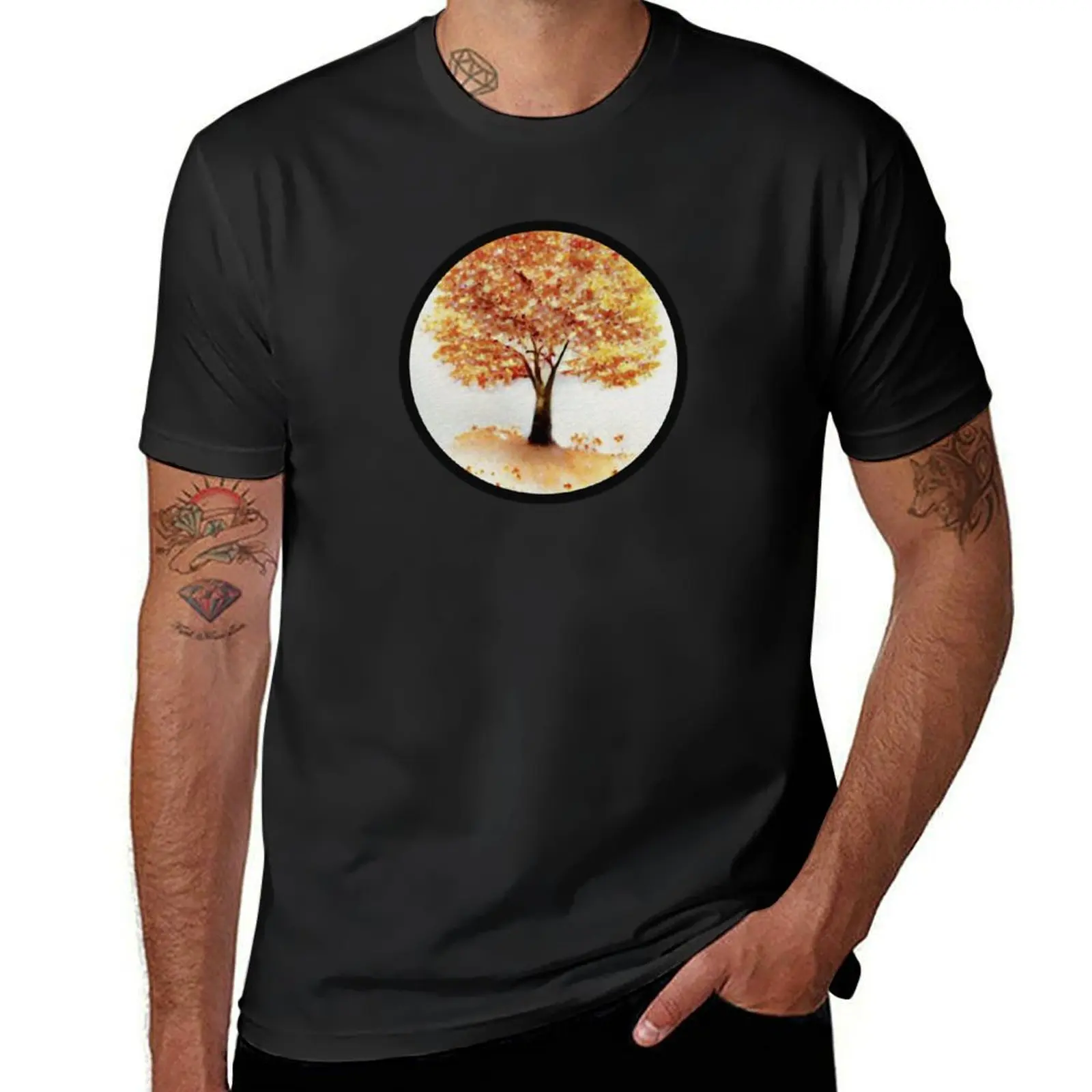 Oak Tree in Fall T-shirt plus sizes new edition sublime plain t shirts men