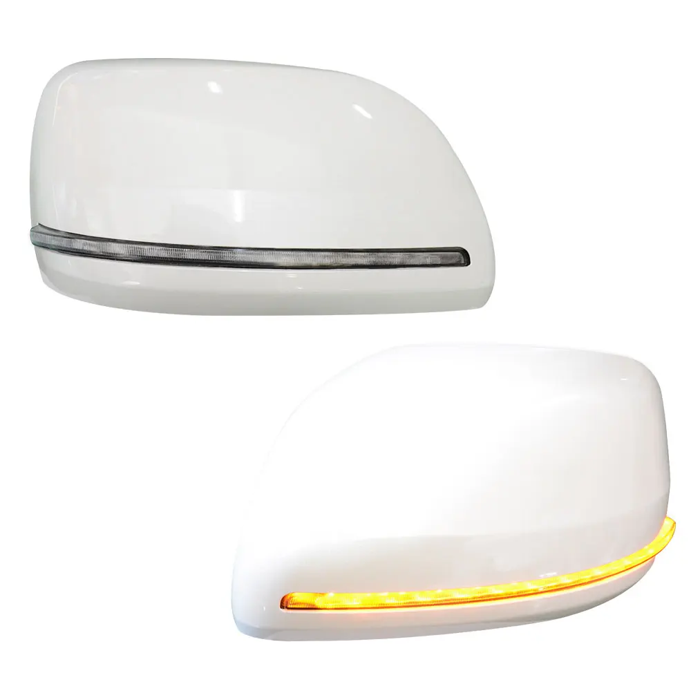 2pcs Side Mirror Cover Fit For Landcruiser 2016 2017 2018 2019 2020 2021 LC200 Led Turn Signal Lights Light Suv Car Parts
