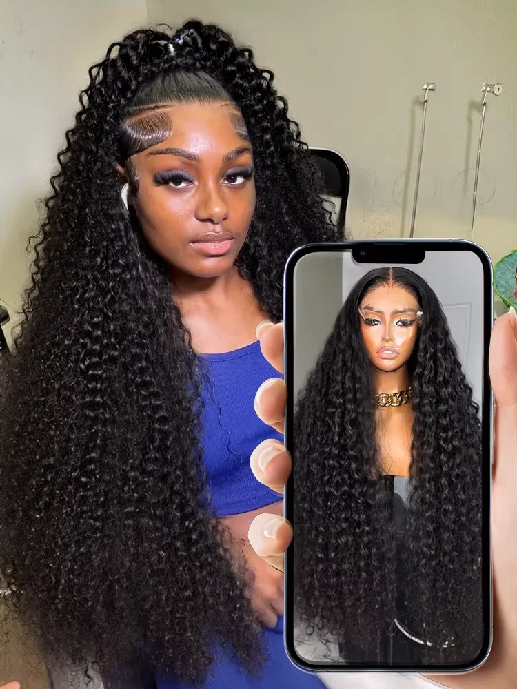 

30 40 Inch 13x6 HD Lace Front Human Hair Wigs Deep Wave 250 Density 13x4 Curly Lace Frontal Wig Glueless 5x5 Closure Brazilian
