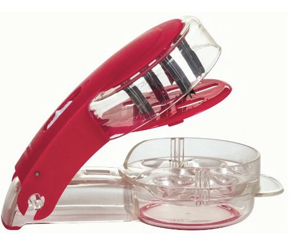 6 Hole Cherry Corer With Container Kitchen Gadgets Tools Novelty Super Cherry Pitter Stone Corer Remover Pit 6