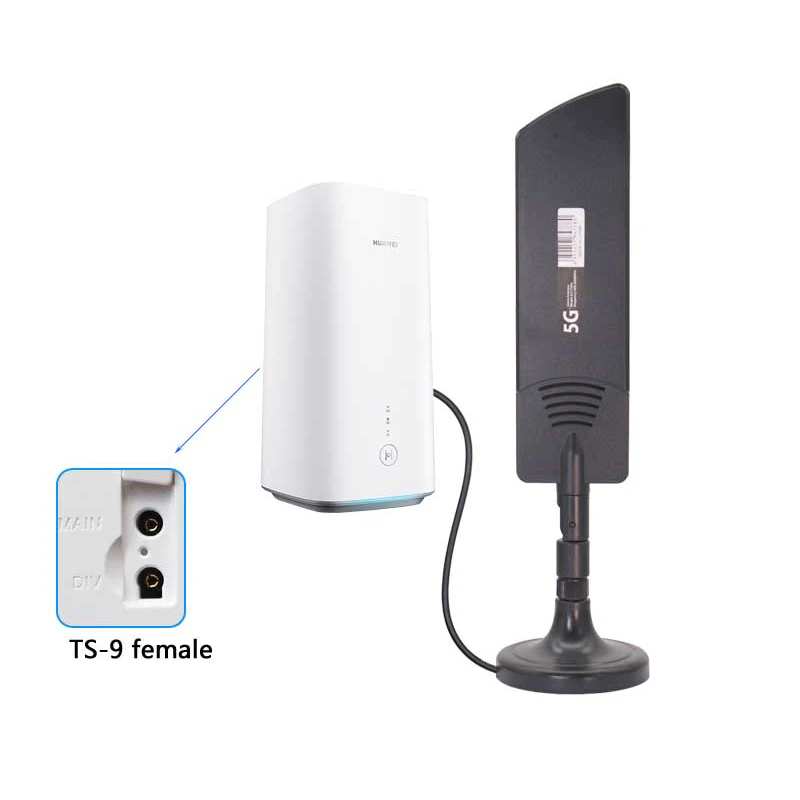 Antena de enrutador WiFi externo con SMA macho TS9, enrutador inalámbrico de pato de goma, 5G, 4G, LTE, 3G, GSM, 600 ~ 6000Mhz