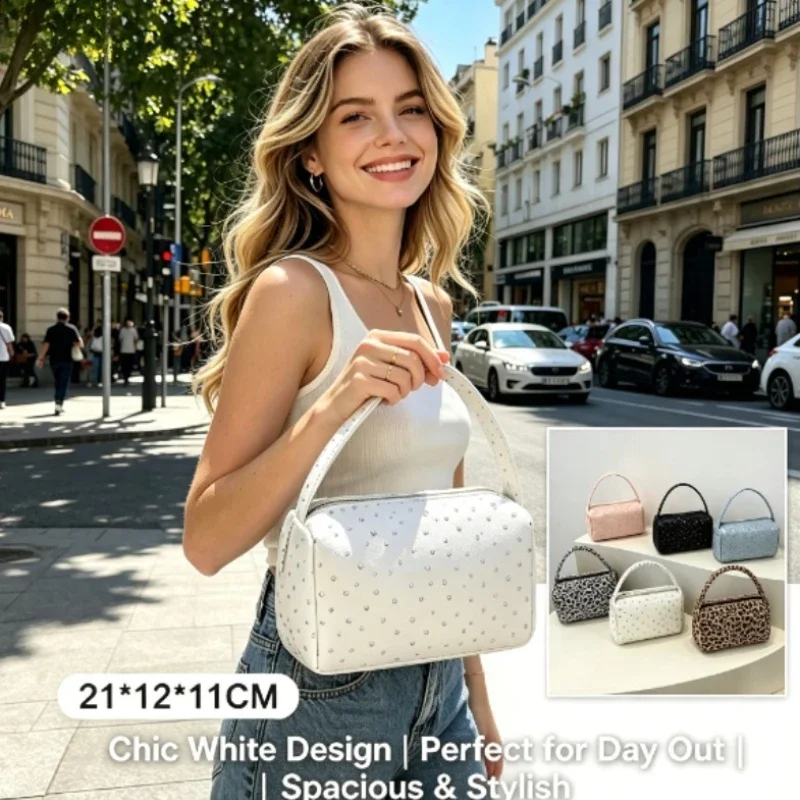 Trendy Star & Leopard Pattern Fabric Cosmetic Bag, Spacious Portable Outdoor Toiletry Organizer, 2026 Summer Multi-purpose Women