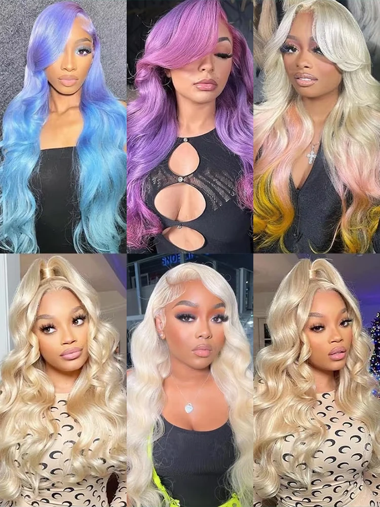 250 Density 613 Honey Blonde Body Wave 13x6 HD Lace Frontal Wigs Human Hair Brazilian 13x4 Lace Front Wig Preplucked 30 40 Inch image 5