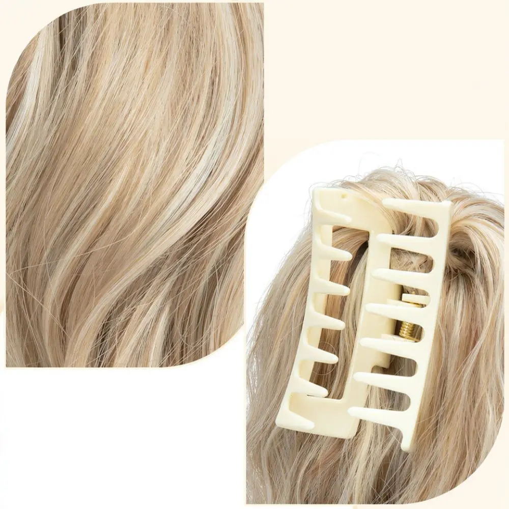 Synthetic Hair Claw Ponytail Extension Fluffy Wavy Hairpiece Natural Looking Curly Fake Hair For Daily Party Occasion
