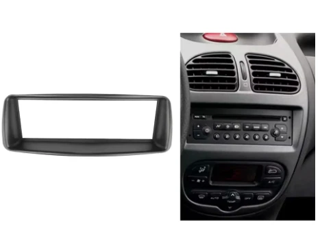 1 Din Car Auto Stereo Frame Panel Radio Fascia Trim Kit For PEUGEOT 206 1998+ Audio Dashboard Trim Installation Kit