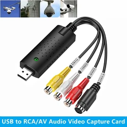 Adapter karty przechwytywania audio-wideo USB z kablem USB Konwerter przechwytywania wideo USB 2.0 na RCA do urządzenia przechwytywania TV DVD VHS