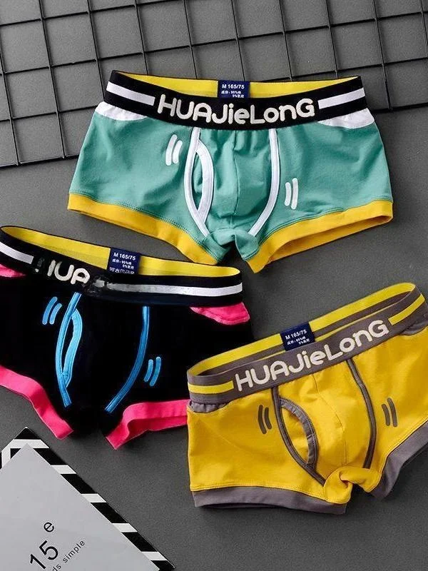 Men's Cotton Underwear Comfortable Breathable mid Waist Sports Briefs U Shape Design Cotton Fabric Sportswear Casual Clothing