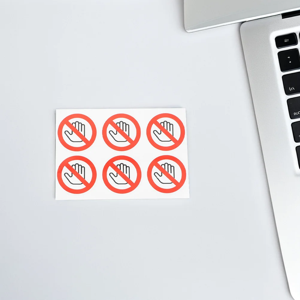 4 Sheets Do Not Touch Warning Stickers Self Adhesive Safety Signs for Machinery Workshops Factories Public Places Strong