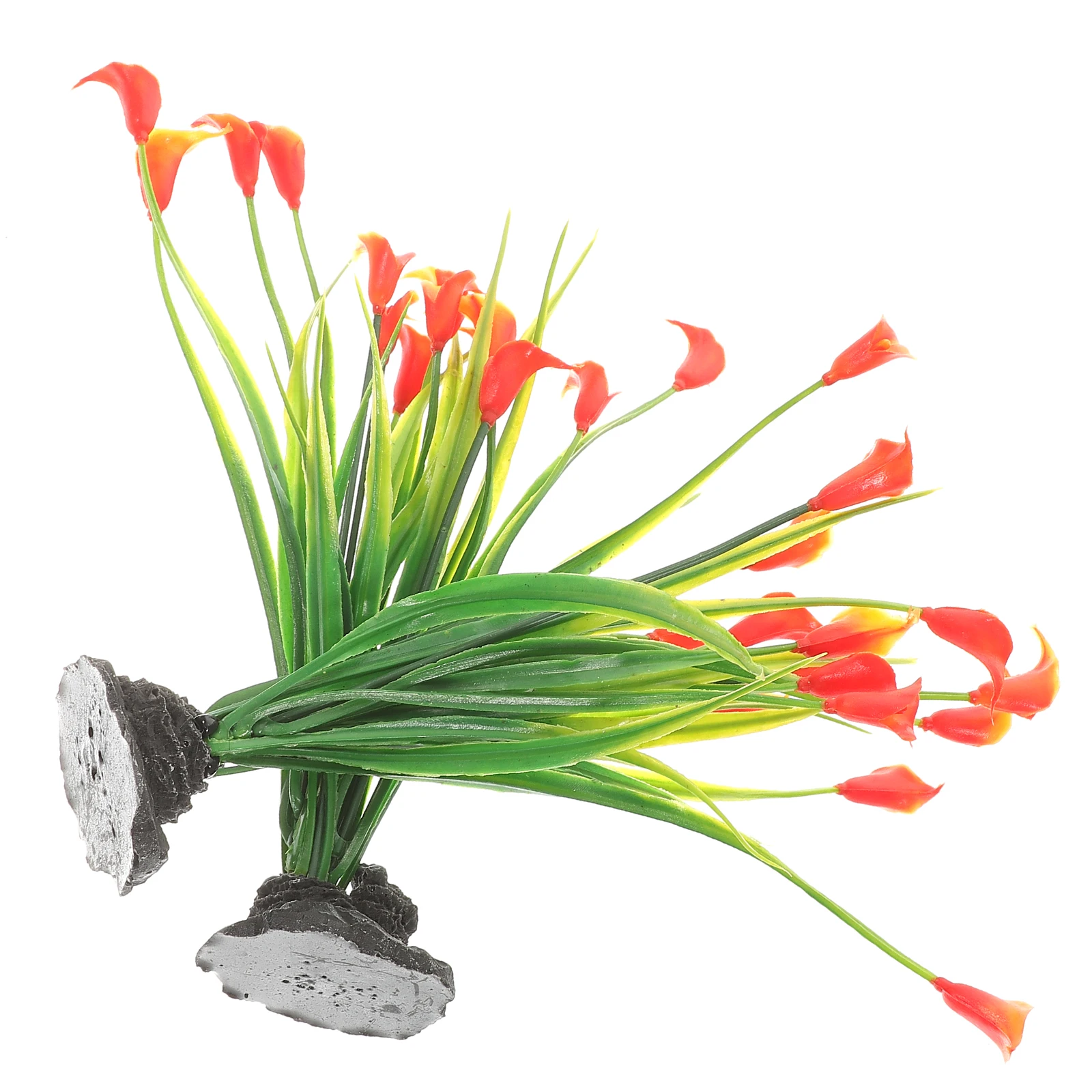 

2Pcs Decorative Aquarium Plants Fake Fish Tank Decor Delicate Compact Desktop Aquarium Accessories for Home Office