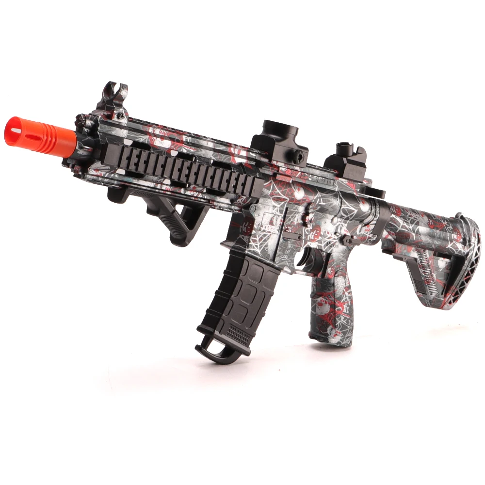 ​ ​ Blaster de respingos estilo M416 ​ ​   - Velocidade ajustável e contas de água ecológicas para jogos ao ar livre (sem balas)