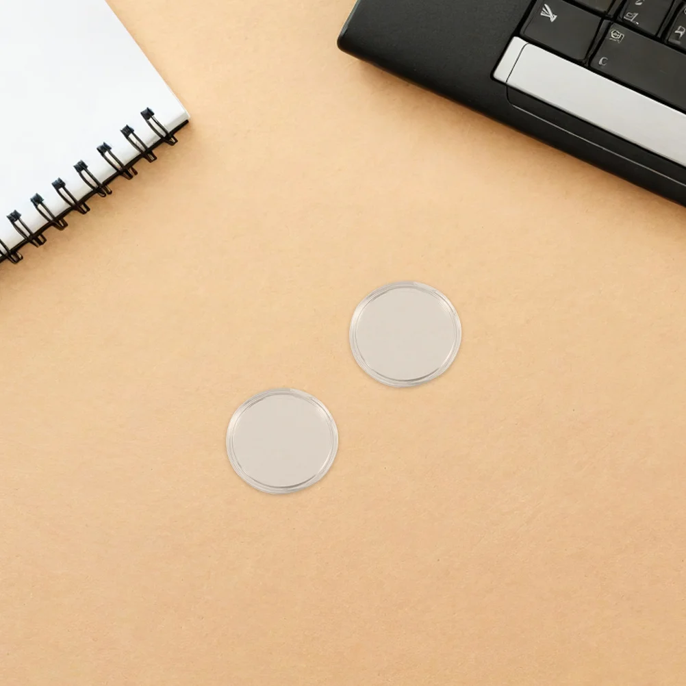 80 個のクリアラウンドプラスチックコインカプセル透明コインプロテクターポータブル収集用品ディスプレイストレージ