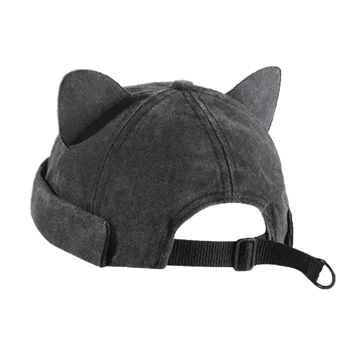 Unisex Cat Ears Wash Landlord Caps Spring and Autumn Adjustable Melon Skin Hats Literary Hip Hop Hat Painter Cap