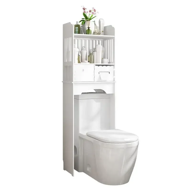 

Bathroom shelf free punching toilet cabinet toilet toilet floor bathroom shower storage storage rack