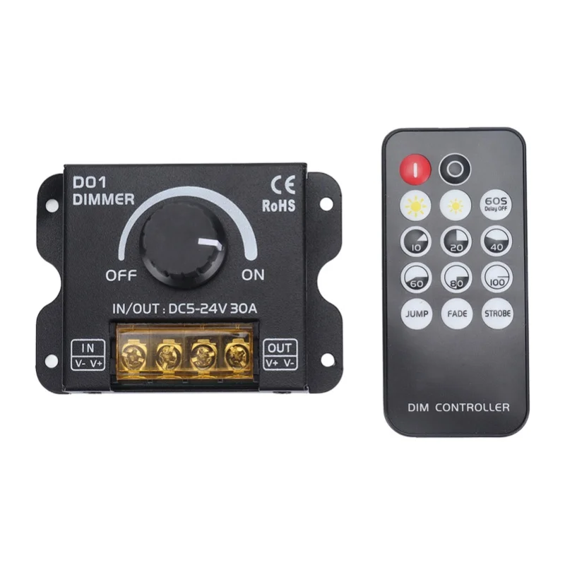 

14-клавишная светодиодная лента, беспроводная ручка, диммер, контроллер затемнения, DC5V-24V с дистанционным управлением