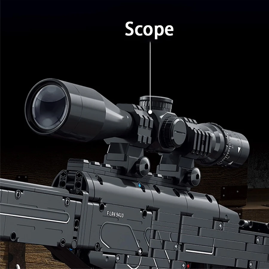 1400 stuks bouwsteengeweren, 1:1AWM grote bouwsteengeweren, kan worden gemonteerd in displaystukken, perfecte vakantiecadeaus