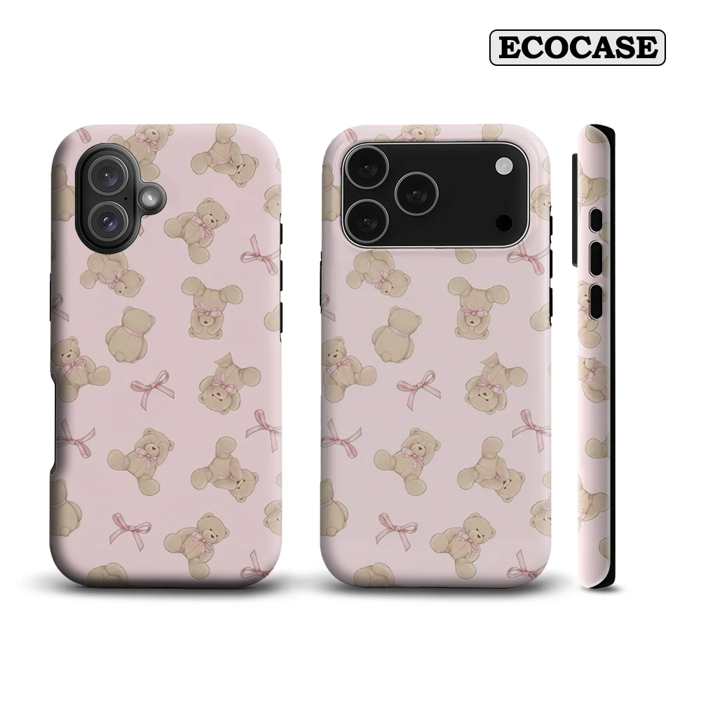 Teddybär & Bow Delight IPhone 17 Must-Haves Handyhülle für IPhone 17 16 15 14 13 12 11 Pro Max Plus Doppelschichtige Rückseite