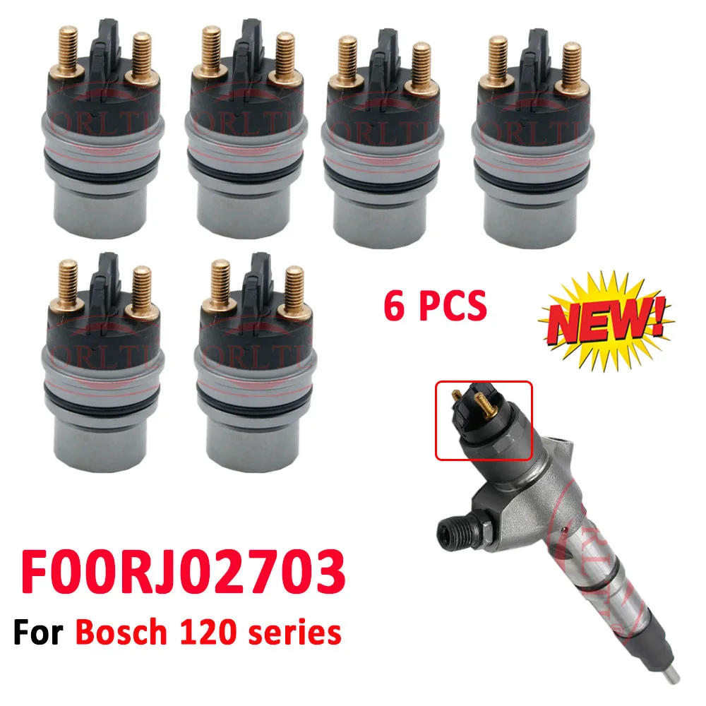 

6 pcs F00RJ02703 Fuel Injector Solenoid Valve F 00R J02 703 Diesel Valve for bosch 0445120066 0445120224 0445120024 0445120044