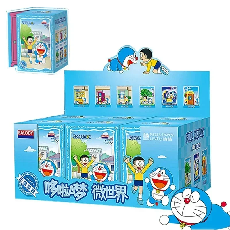 Doraemon Nobita Micro Scene Building Blocks Small Particles Children\'s Toys Educational Assembly Machine Cat Ornaments Gift