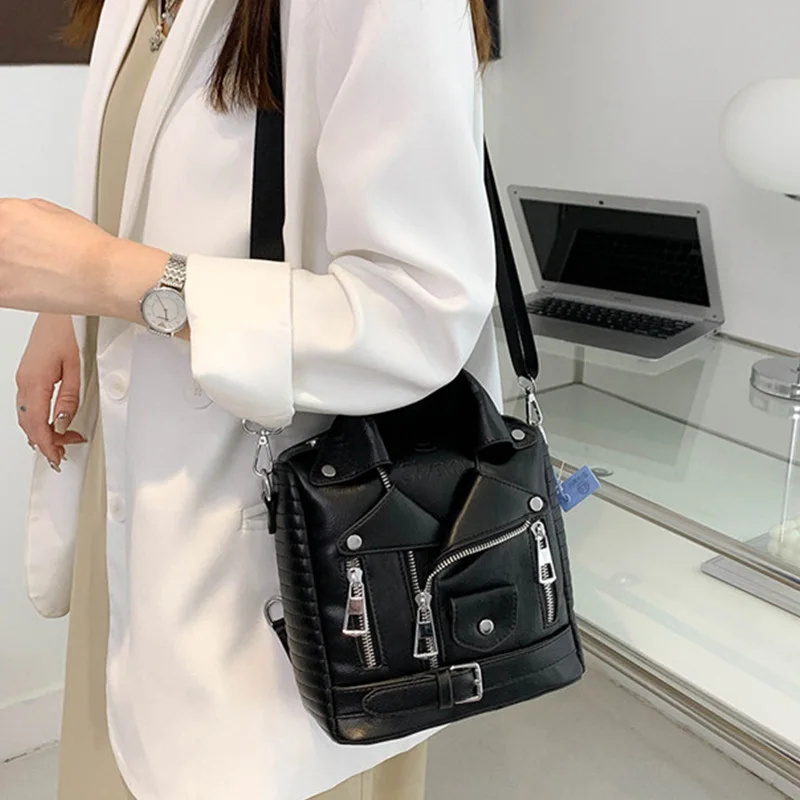 Fashion Lapel Petite Suits Crossbody Bags Brand Women Handbag Designer Shoulder Bag Punk Style Females Luxury Crossbody Backpack