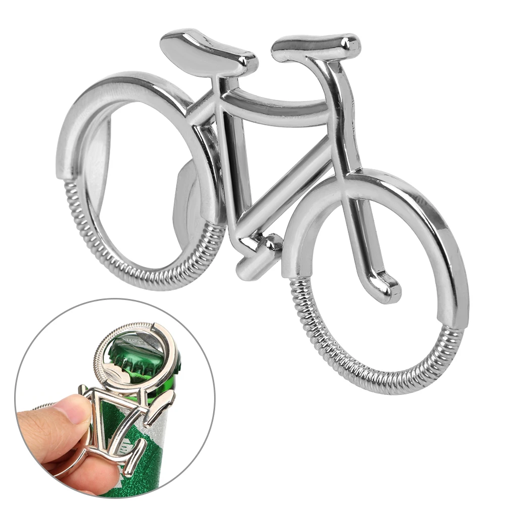 Key Chain Gift for Bicycle Lover Zinc Alloy Keychain Bottle Opener Keyring Beer Soda Bottle Opener Bike Shape Kitchen Gadget