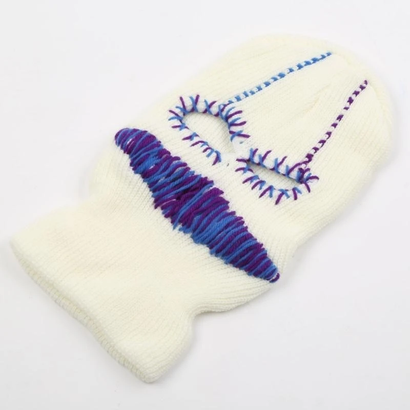Balaclava Distressed Halloween Balaclava Funny Balaclava Face Mask Scary Balaclava Hooded Party Hat Knitted Hat Beanies