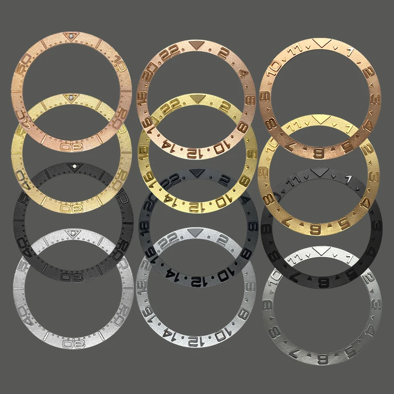 Mod 38mmx30.6mm Curved Metal Bezel Insert Ring Fits SKX007 SKX009 SRPD GMT SUB Seamaster 300 Watch Case Bezel Ring Repair Parts