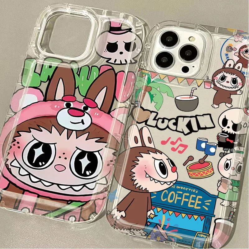 Cartoon Cute Labubus Phone Case for Infinix Note 30 12 G96 Smart 8 7 6 5 Hot 30i 9 Play Pro 4G 5G Clear Back Cover