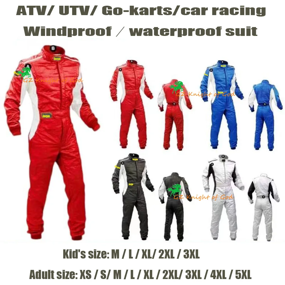 fuoristrada go Karting Tuta Pratica Vestire Uomo Donna Tuta da competizione da rally Abbigliamento da squadra impermeabile ignifugo UTV